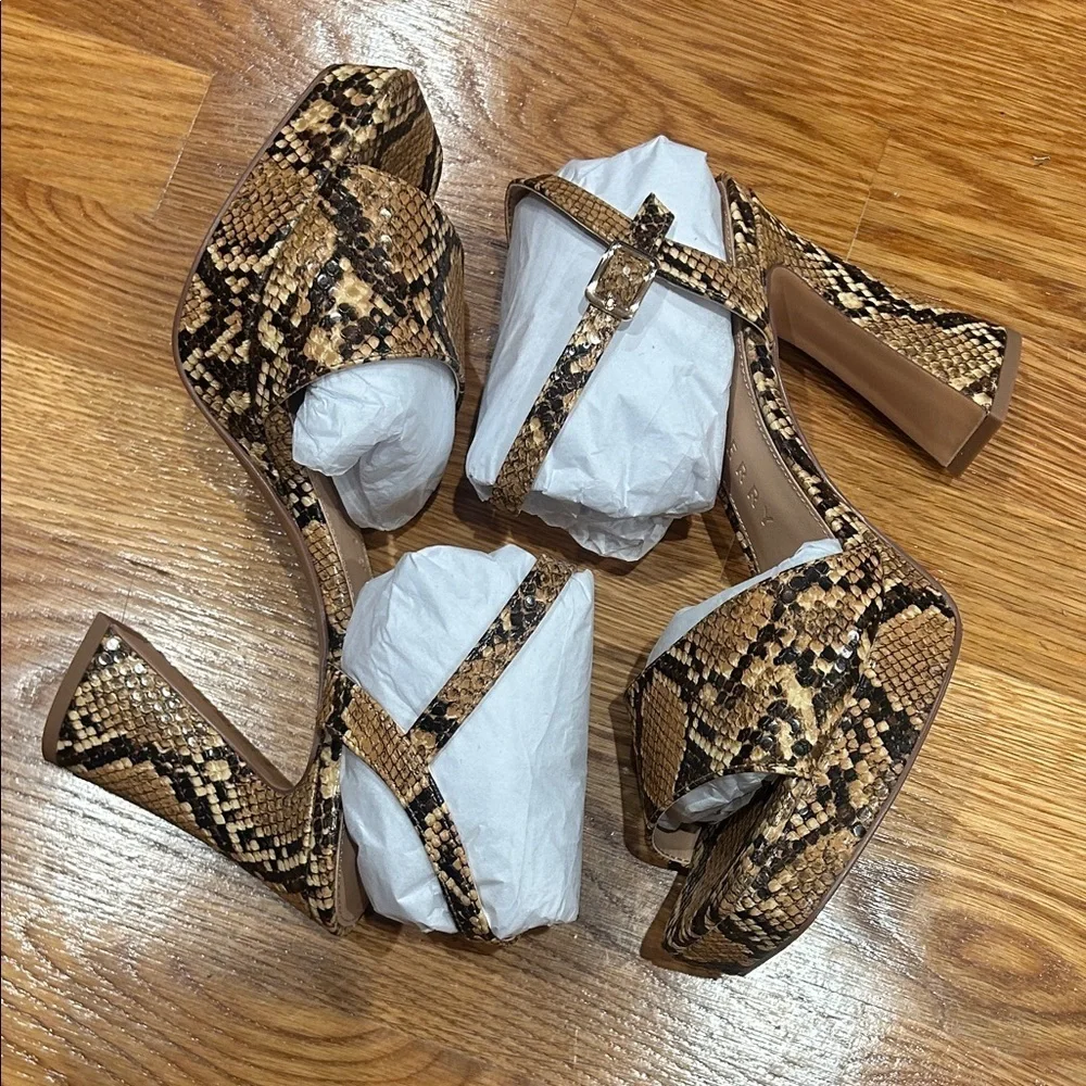 Katy Perry Collections Snakeskin Platform Sandals